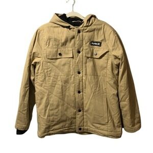 Hurley Men's Jacket Tan XL Sherpa Lined Hooded Insulated Barn Chore Work Coat